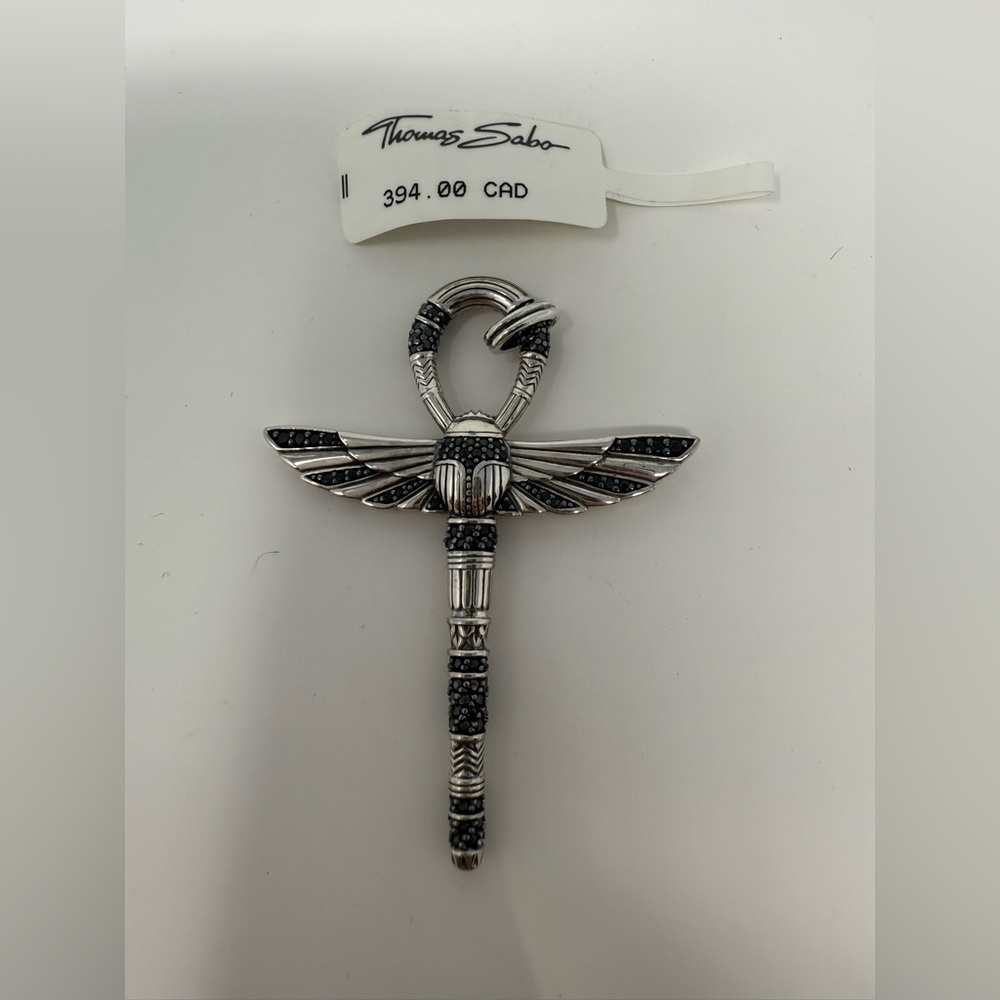 Thomas Sabo Silver and Black Ankh Pendant